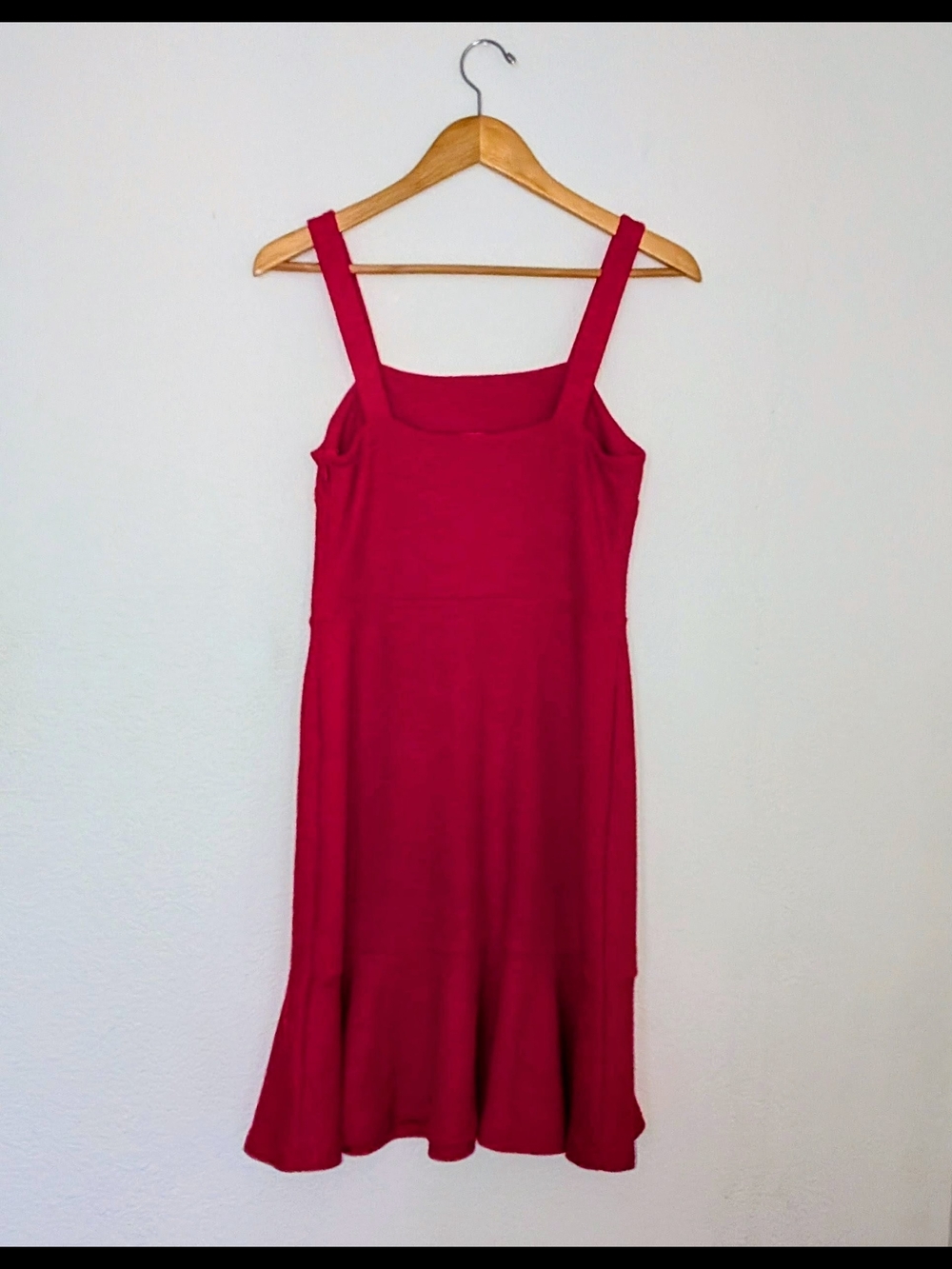 GAP Fitted Square-Neck Pink Midi Dress - Picture 2 of 5